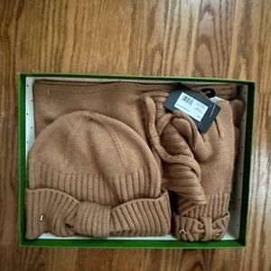 NWT Kate Spade Tobacco Knit Hat Gloves and Scarf Set  $88